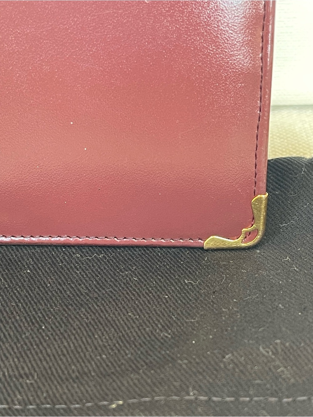 EUC CARTIER BORDEAUX DEEP BURGUNDY CALFSKIN LEATHER LONG BIFOLD WALLET PARIS - Picture 12 of 14